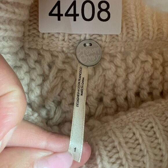 Margaret O'leary Poncho Shrug Womens Size 1 Knit Turtle Neck Lambswool Blend - Picture 7 of 7